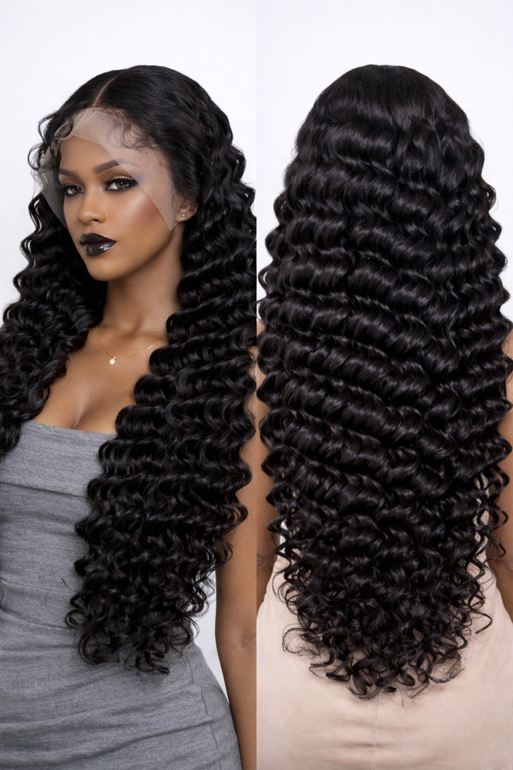 Perruque Lace Deep Waves HD Invisible - Effet Naturel Garanti