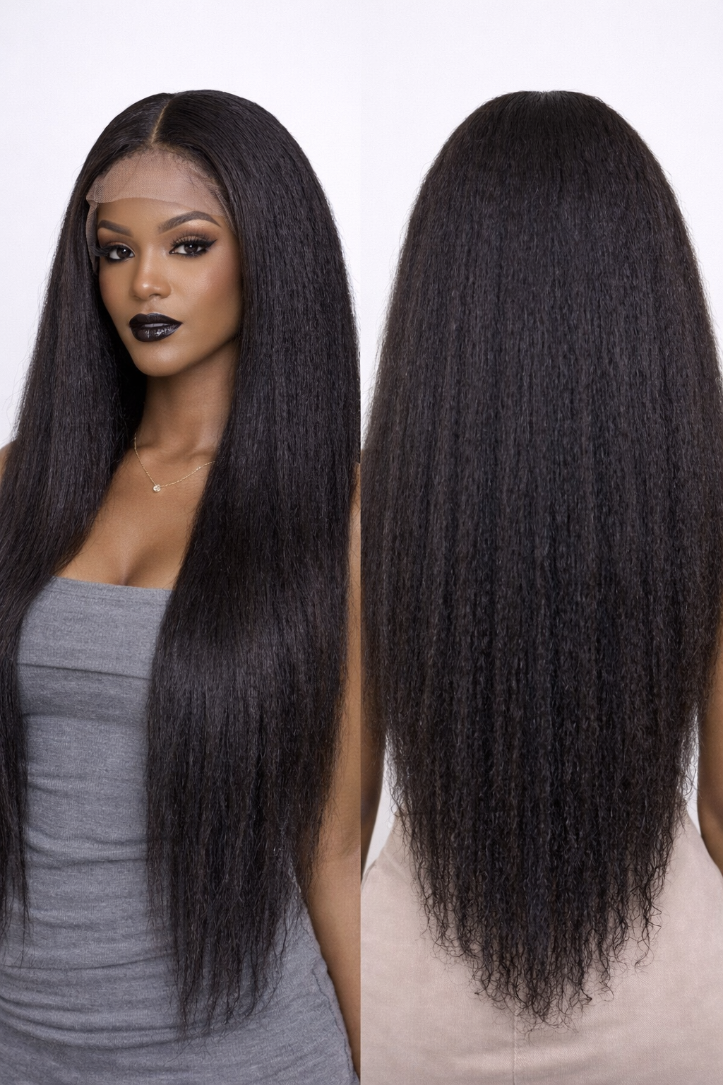 Perruque Lace Kinky straight HD Invisible - Effet Naturel Garanti