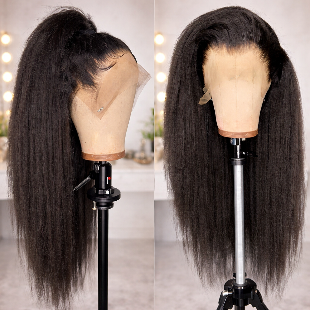 Perruque Lace Kinky straight HD Invisible - Effet Naturel Garanti