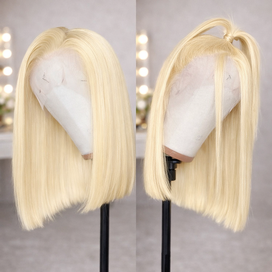 Lace straight courte bob