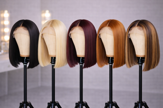 Lace straight courte bob